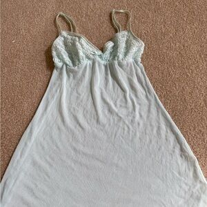 Victoria’s Secret Elegant Lace Trim Sleepwear w/matching underwear in Light Blue